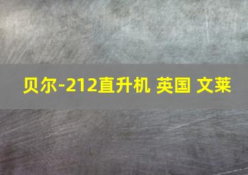 贝尔-212直升机 英国 文莱